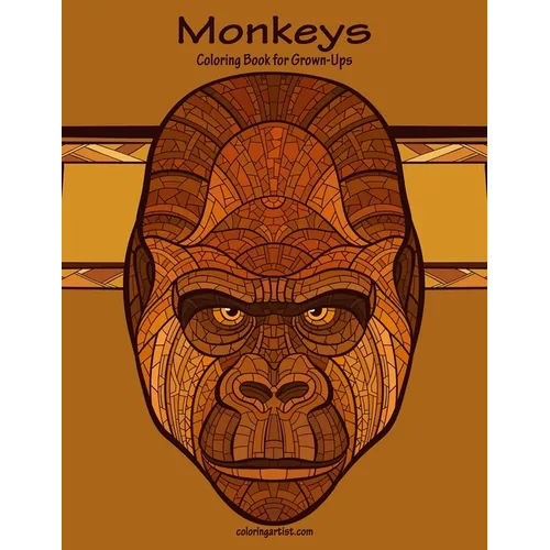 Monkeys Coloring Book for Grown-Ups 1