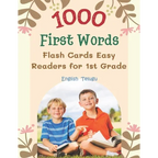 1000 First Words Flash Cards Easy Readers for 1st Grade English Telugu: I can read books my first box set of full sight word list with pictures and si - Paperback