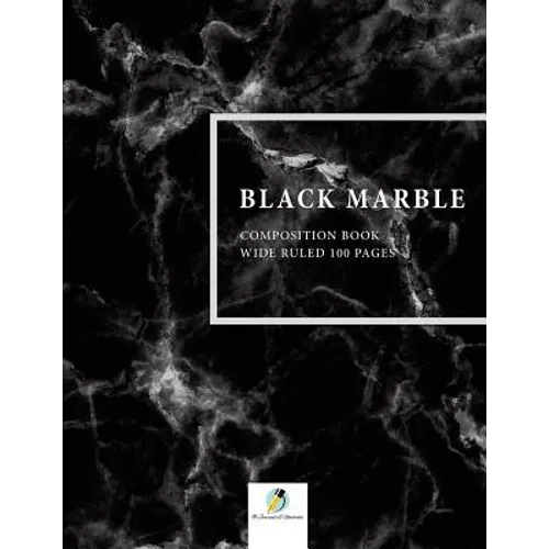 Black Marble Composition Book Wide Ruled 100 Pages