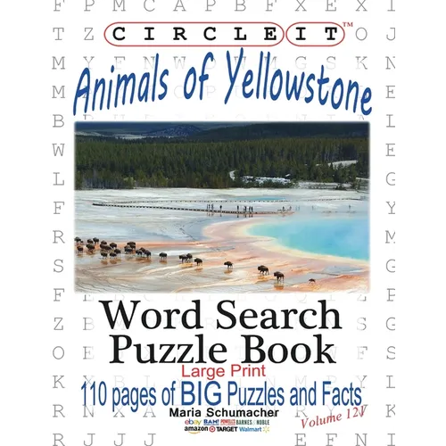 Circle It, Animals of Yellowstone, Large Print, Word Search, Puzzle Book