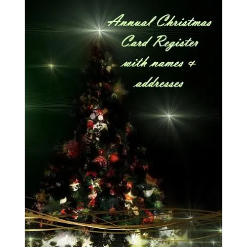 Annual Christmas Card Register with names & addresses