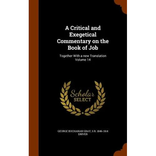 A Critical and Exegetical Commentary on the Book of Job: Together With a new Translation Volume 14