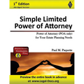 Simple Power of Attorney: Fillable Power of Attorney (POA Only) For Your Estate Planning Needs