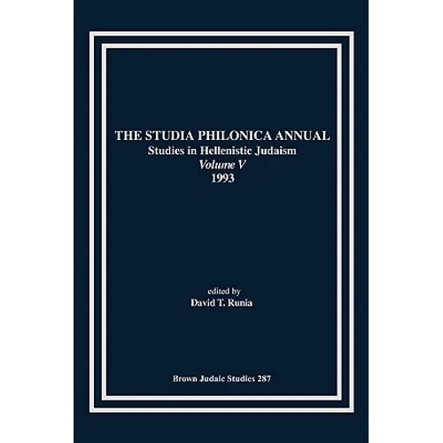 The Studia Philonica Annual V, 1993