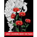 Adult Coloring Book 100 Pages: Flower Coloring Books