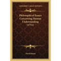 Philosophical Essays Concerning Human Understanding (1751)