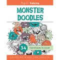 Monster Doodles: Coloring Book for Adults