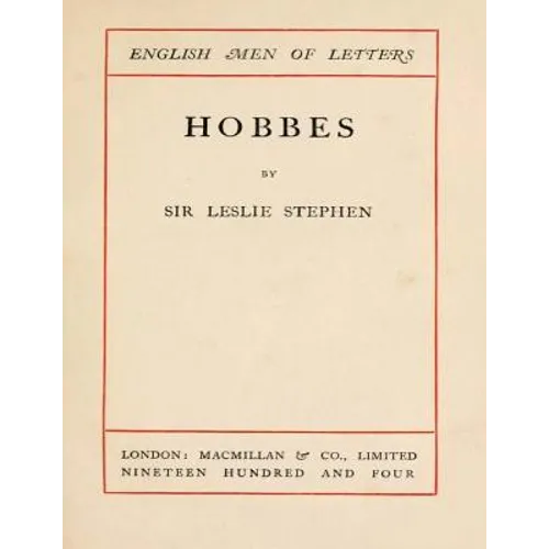 Hobbes (1904) by Leslie Stephen