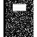 Marbled Composition Notebook: Black Marble Wide Ruled Paper Subject Book