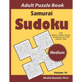 Samurai Sudoku Adult Puzzle Book: 500 Medium Sudoku Puzzles Overlapping into 100 Samurai Style