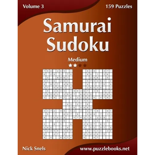Samurai Sudoku - Medium - Volume 3 - 159 Puzzles