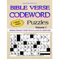 Bible Verse Codeword Puzzles Vol.1: 60 New Bible Verse Codeword Puzzles in Large Print Paperback