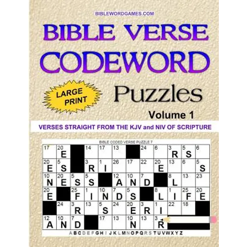 Bible Verse Codeword Puzzles Vol.1: 60 New Bible Verse Codeword Puzzles in Large Print Paperback