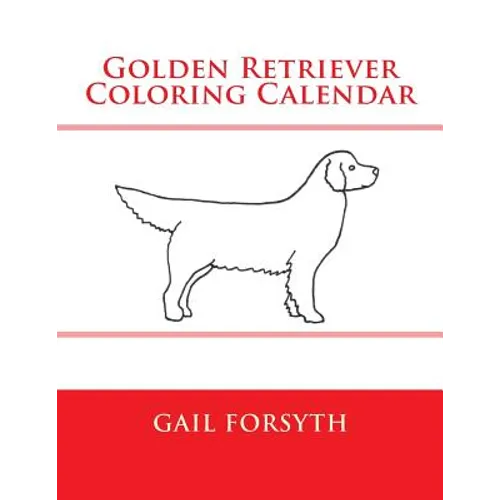 Golden Retriever Coloring Calendar