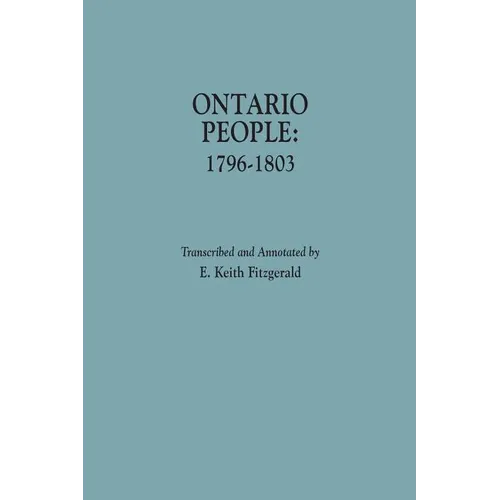 Ontario People: 1796-1803