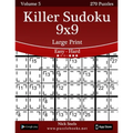 Killer Sudoku 9x9 Large Print - Easy to Hard - Volume 5 - 270 Puzzles