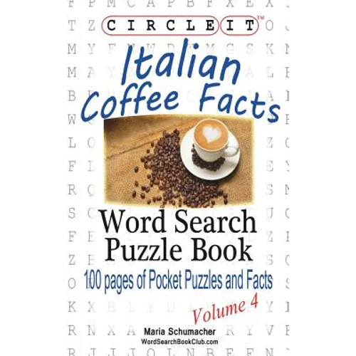 Circle It, Italian Coffee Facts, Word Search, Puzzle Book