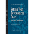 Setting Your Development Goals: Start with Your Values