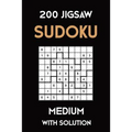200 Jigsaw Sudoku Medium With Solution: Puzzle Book,9x9, 2 puzzles per page