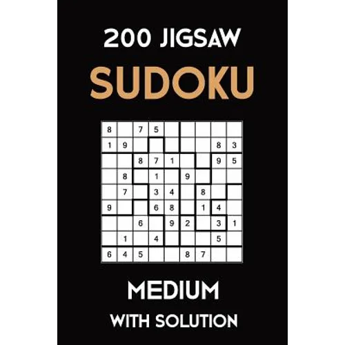 200 Jigsaw Sudoku Medium With Solution: Puzzle Book,9x9, 2 puzzles per page