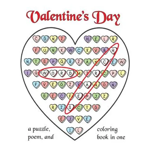 Valentine's Day Word Search: A Puzzle, Poem, and Coloring Book in One