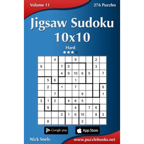 Jigsaw Sudoku 10x10 - Hard - Volume 11 - 276 Puzzles