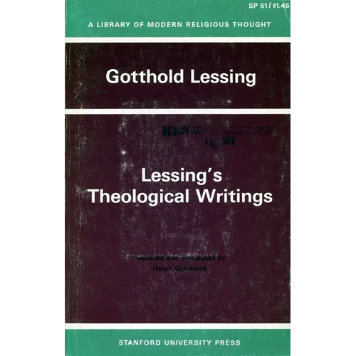 Lessing's Theological Writings: Selections in Translation